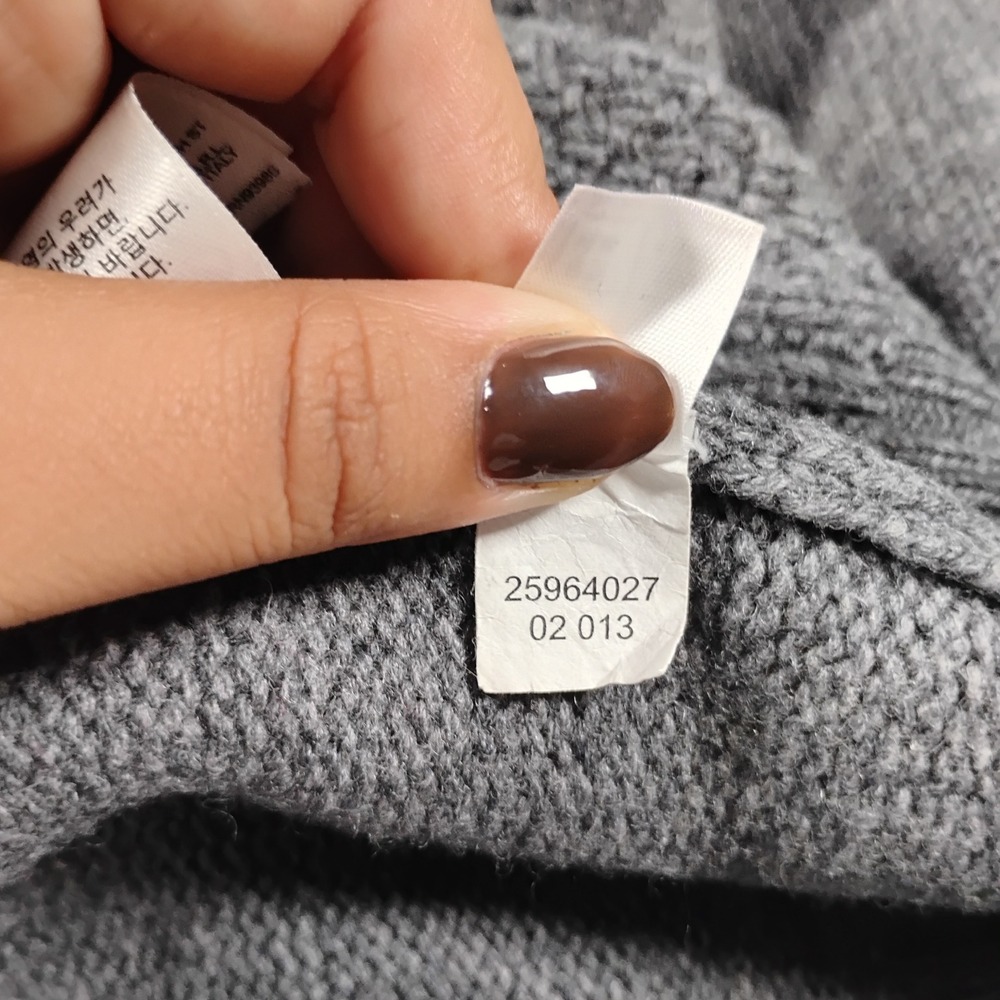 Brooks Brothers 346 Mens Large Gray 100% Lambswool Quarter Zip Cable Sweater - Picture 4 of 11